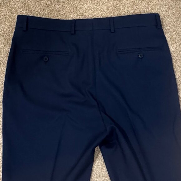 Mens 32 x 32 Apt 9 Premier Flex Slim-Fit Essential Navy Blue Suit Pants Slacks - Picture 4 of 5